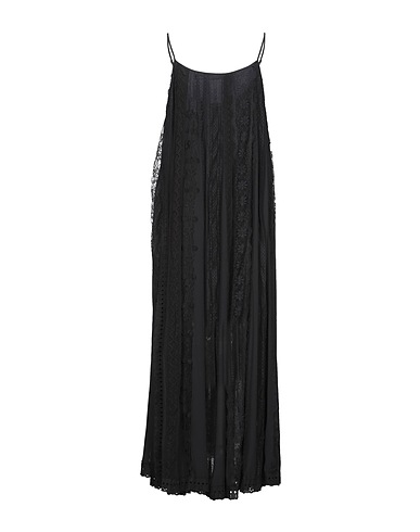SEMICOUTURE Long dress Black 100% Polyester, Cotton, Polyamide