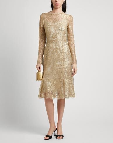 Dolce & Gabbana Midi Dresses In Gold