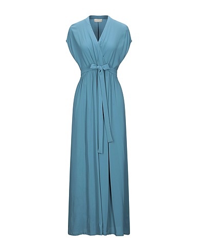 MOMONÍ Long dress Deep teal 60% Acetate, 40% Silk
