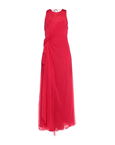 ALBERTA FERRETTI Long dress Coral 100% Silk