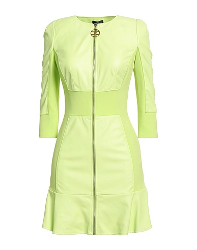 ELISABETTA FRANCHI Kurzes Kleid Säuregrün 100% Polyester, Polyurethan, Elastan