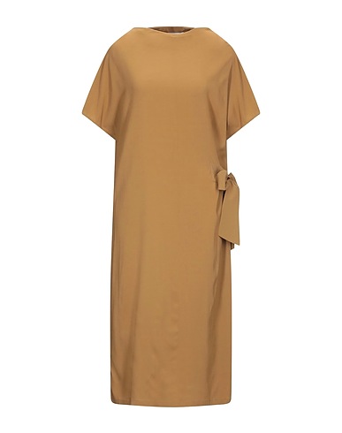LIVIANA CONTI Midi dress Khaki 94% Viscose, 6% Elastane
