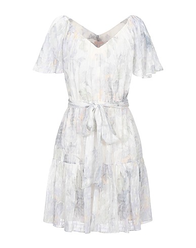REBECCA TAYLOR Short dress Ivory 80% Silk, 20% Cotton