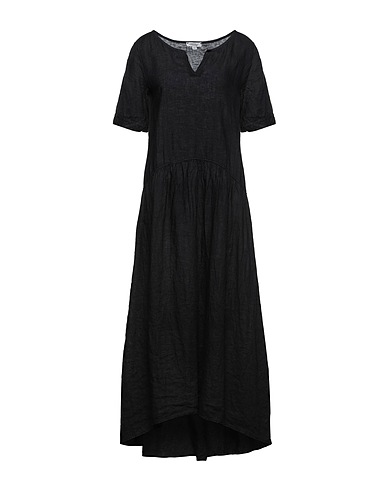 CROSSLEY Long dress Charcoal 100% Linen