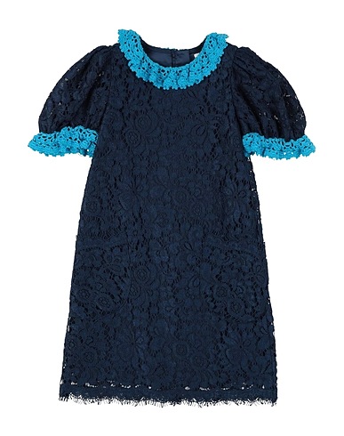 DOLCE&GABBANA Dress Midnight blue 46% Cotton, 27% Viscose, 22% Polyamide, 5% Silk, Polyester