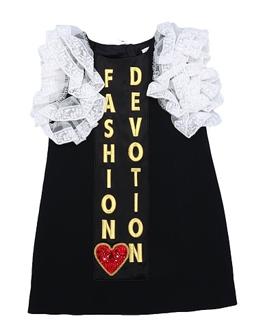 DOLCE&GABBANA Baby dress Black 73% Synthetic fibers, 10% Silk, 8% Polyamide, 7% Cotton, 2% Elastane