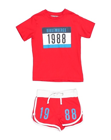 BIKKEMBERGS Outfits Red 100% Cotton