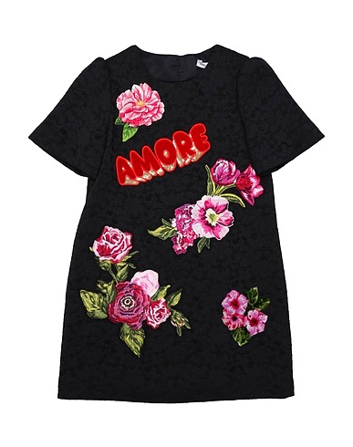 DOLCE&GABBANA Dress Black 56% Polyester, 25% Acetate, 17% Viscose, 2% Elastane