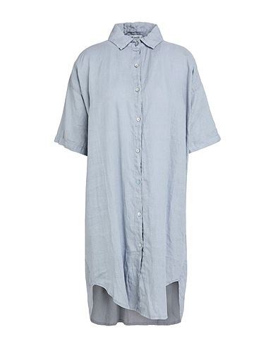 CROSSLEY Vestito chemisier Grigio 100% Lino