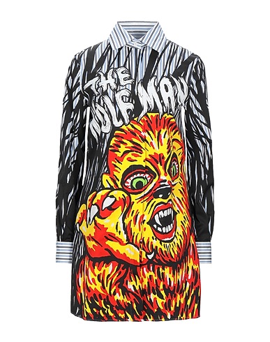 MOSCHINO Shirt dress White 97% Cotton, 3% Elastane