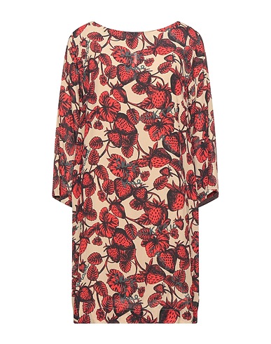 OTTOD'AME Short dress Beige 100% Viscose, Cotton
