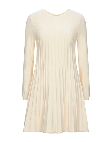 LE COEUR TWINSET Short dress Beige 50% Viscose, 28% Polyamide, 22% Polyester