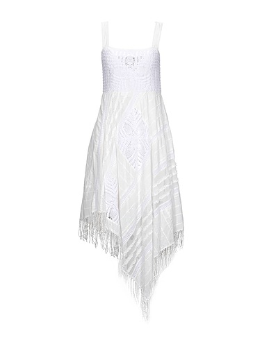 TWINSET Midi dress White 100% Cotton