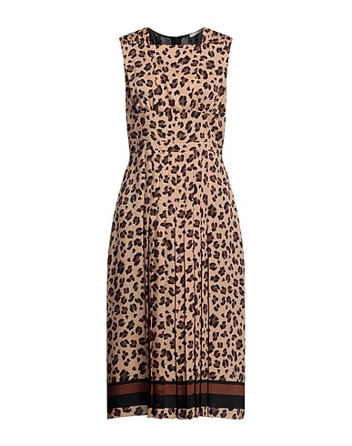 SEVENTY VENEZIA Vestito midi Sabbia 100% Poliestere