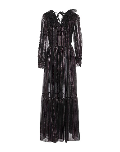 FRANKIE MORELLO Long dress Black 96% Polyester, 4% Elastane
