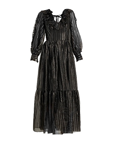 FRANKIE MORELLO Long dress Platinum 96% Polyester, 4% Elastane