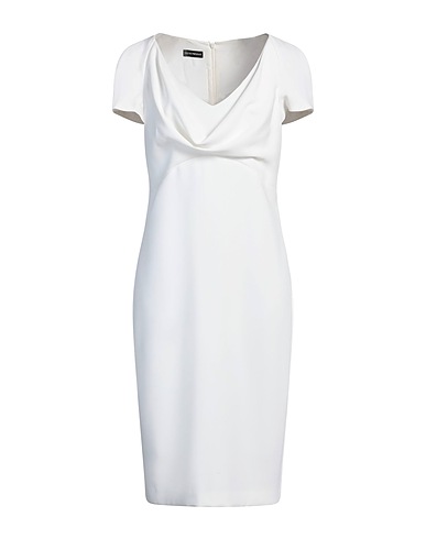 EMPORIO ARMANI Midi dress Ivory 100% Polyester