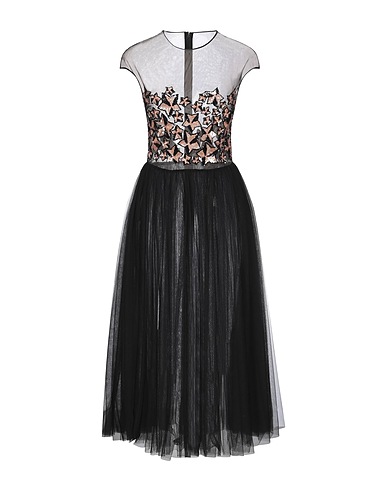 ELISABETTA FRANCHI Midi dress Black 100% Polyamide, Plastic