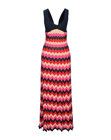 M MISSONI Langes Kleid Fuchsia 100% Baumwolle