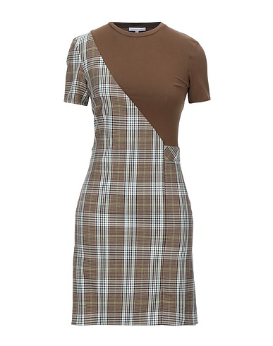 PATRIZIA PEPE Sheath dress Brown 54% Viscose, 44% Polyester, 2% Elastane