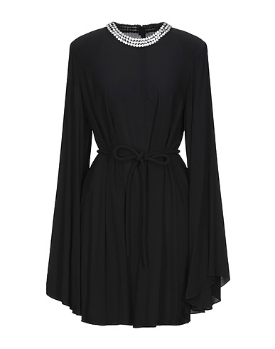 STELLA McCARTNEY Short dress Black 97% Viscose, 3% Elastane, Polyester, Glass, Brass