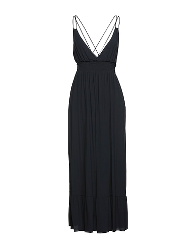 REDValentino Long dress Black 65% Acetate, 35% Silk