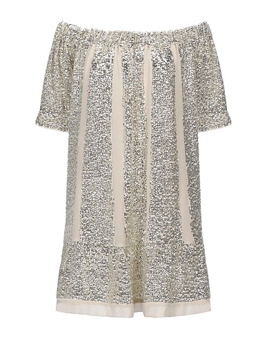 SEMICOUTURE Kurzes Kleid Beige 100% Polyester