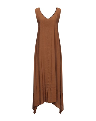 PEPITA Midi dress Brown 60% Viscose, 40% Linen