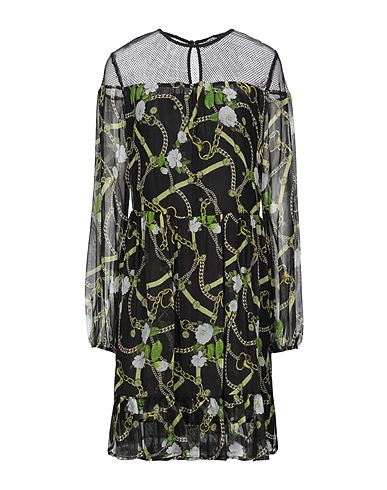 LIU •JO Short dress Black 100% Silk, Polyester, Elastane
