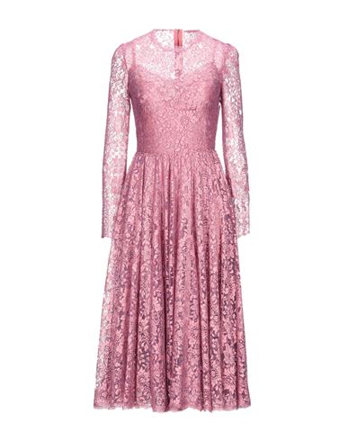 Dolce & Gabbana Woman Midi Dress Antique Rose Size 2 Viscose, Polyamide, Polyester In Pastel Pink