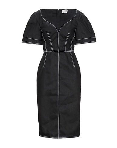 MCQUEEN Kleid für das Büro Schwarz 100% Baumwolle