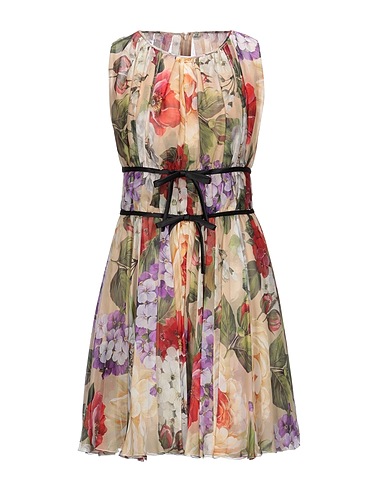 DOLCE&GABBANA Short dress Beige 100% Silk