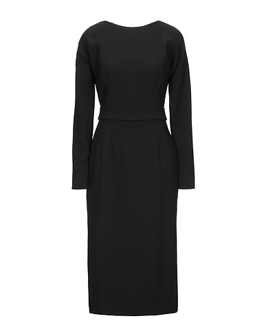 DOLCE&GABBANA Midi dress Black 97% Virgin Wool, 2% Polyamide, 1% Elastane