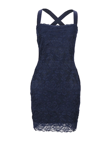GUESS Sheath dress Midnight blue 86% Nylon, 14% Elastane
