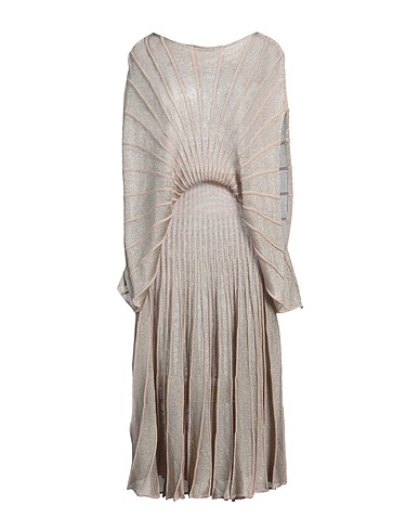 STELLA McCARTNEY Long dress Beige 57% Viscose, 26% Cotton, 17% Metallic fiber