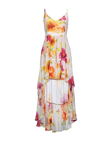 TWINSET Pleated dress White 100% Viscose