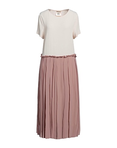 SEMICOUTURE Midi dress Light pink 69% Acetate, 31% Silk, Polyester