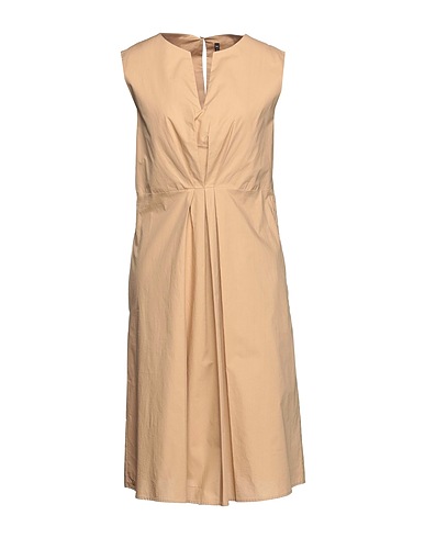 MANILA GRACE Vestito midi Sabbia 100% Cotone