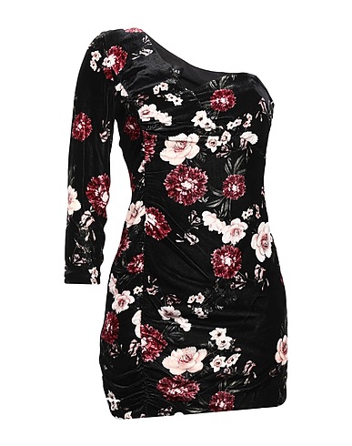 NICHOLAS Kurzes Kleid Schwarz 82% Viskose, 18% Seide