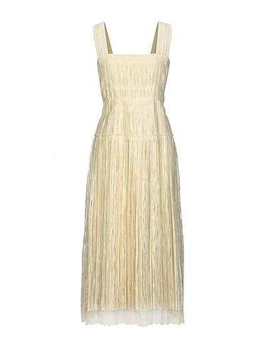 BOTTEGA VENETA Midi dress Pastel yellow 64% Viscose, 36% Silk, Polyamide