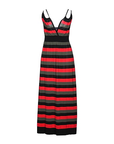 SUN 68 Long dress Military green 100% Cotton