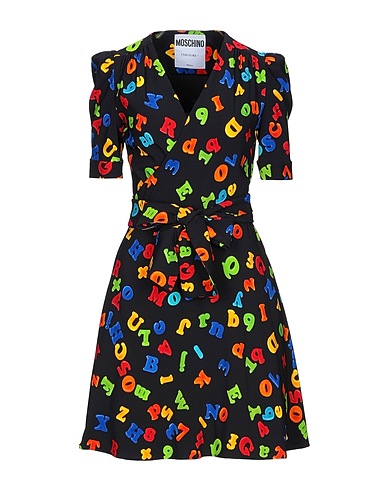 MOSCHINO Short dress Black 98% Viscose, 2% Eco Polyester
