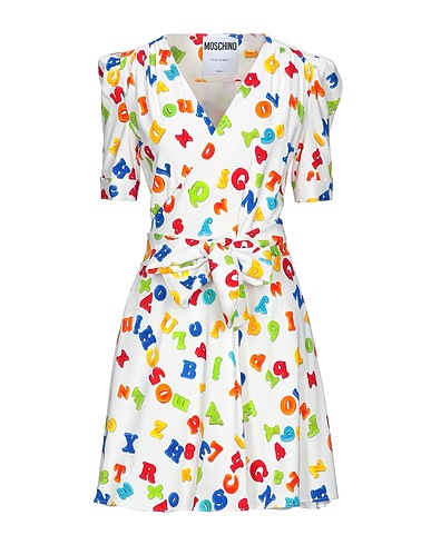MOSCHINO Short dress White 98% Viscose, 2% Eco Polyester