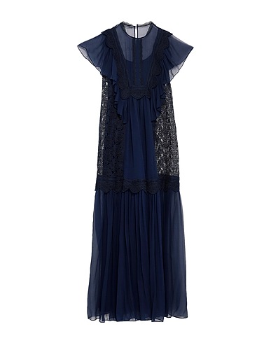 ALBERTA FERRETTI Long dress Midnight blue 100% Silk, Polyester