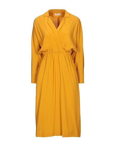 MOMONÍ Vestito chemisier Giallo ocra 60% Acetato, 40% Seta