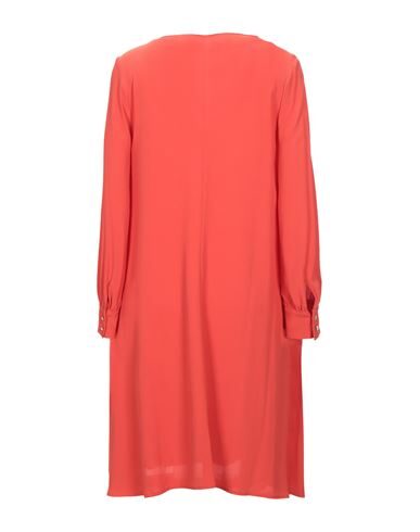 Shop Momoní Woman Midi Dress Coral Size 6 Acetate, Silk In Red