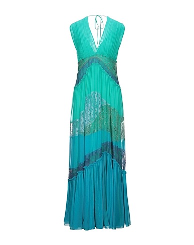 ALBERTA FERRETTI Vestito da cerimonia Turchese 100% Seta, Poliestere, Poliammide, Cotone