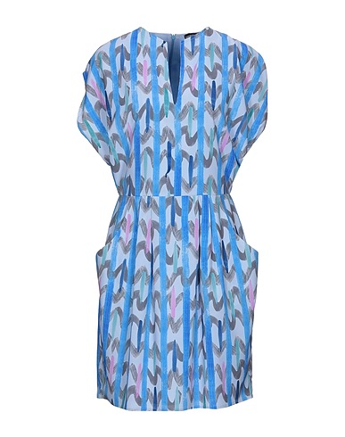 EMPORIO ARMANI Short dress Sky blue 100% Polyester