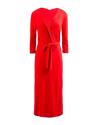 MALO Midi dress Red 100% Virgin Wool