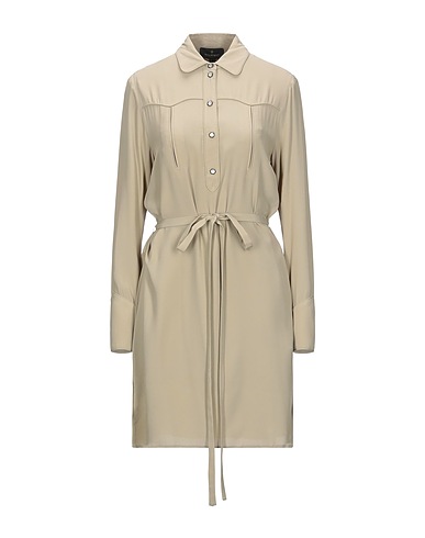 BELSTAFF Shirt dress Beige 75% Acetate, 25% Silk